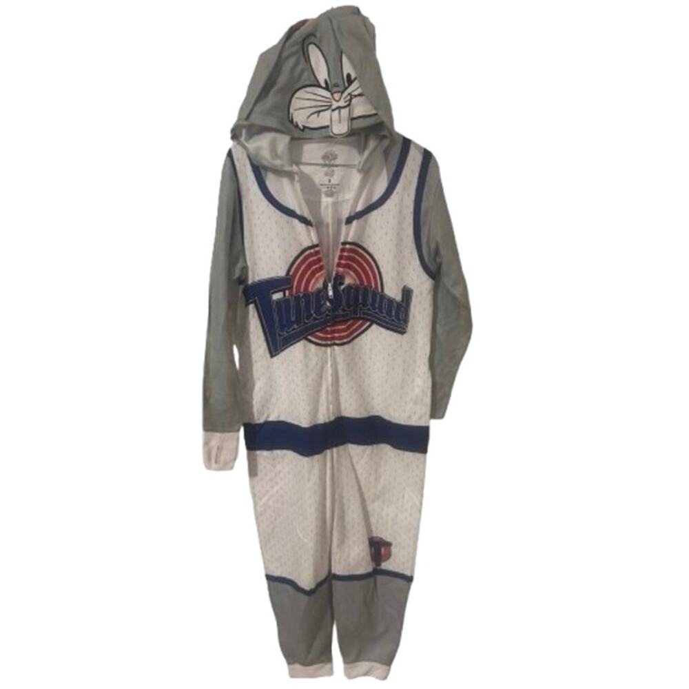 Space Jam Bugs Bunny Tune Squad Union Suit Jumpsuit Pajama Costume - ADULT SMALL